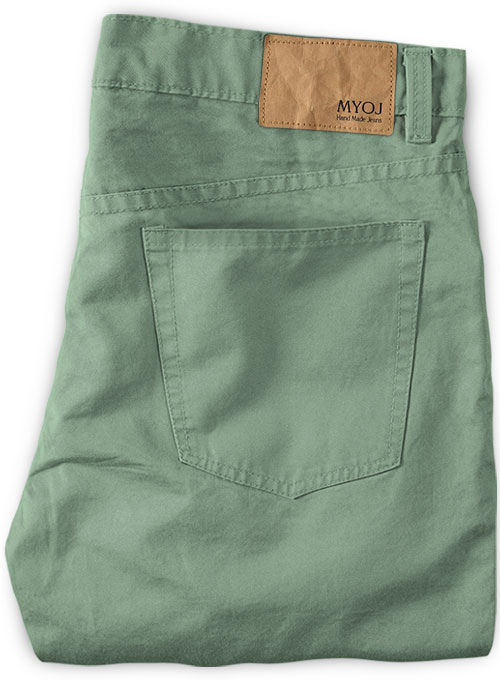 Stretch Summer Weight Spring Green Chino Jeans