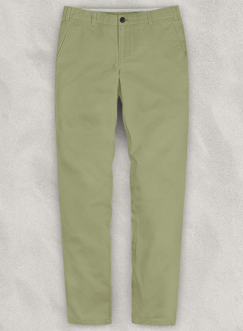 Stretch Summer Weight Army Green Chino Pants