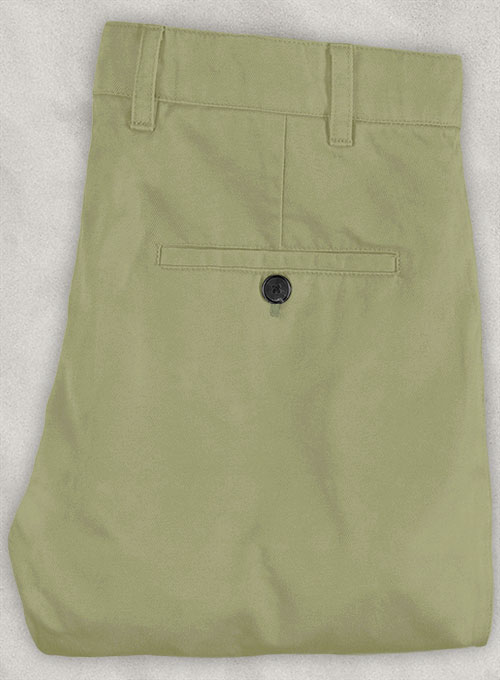 Stretch Summer Weight Army Green Chino Pants