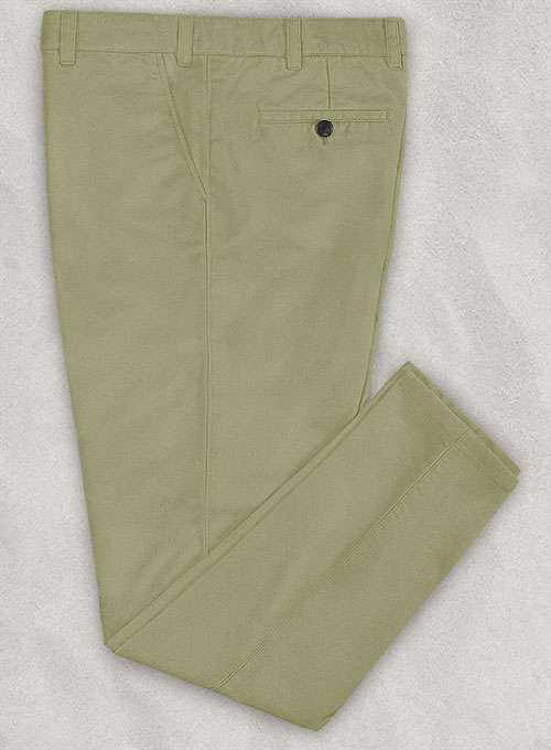 Stretch Summer Weight Army Green Chino Pants