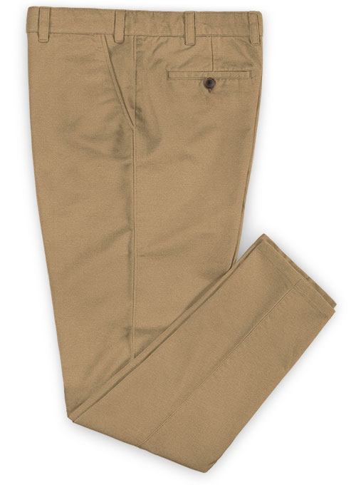 Stretch Summer Weight Dark Khaki Chino Pants