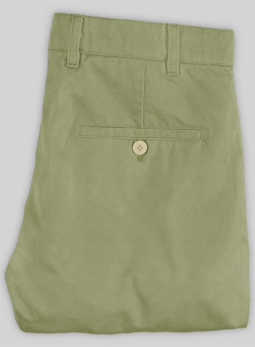 Stretch Summer Army Green Chino Pants - Click Image to Close