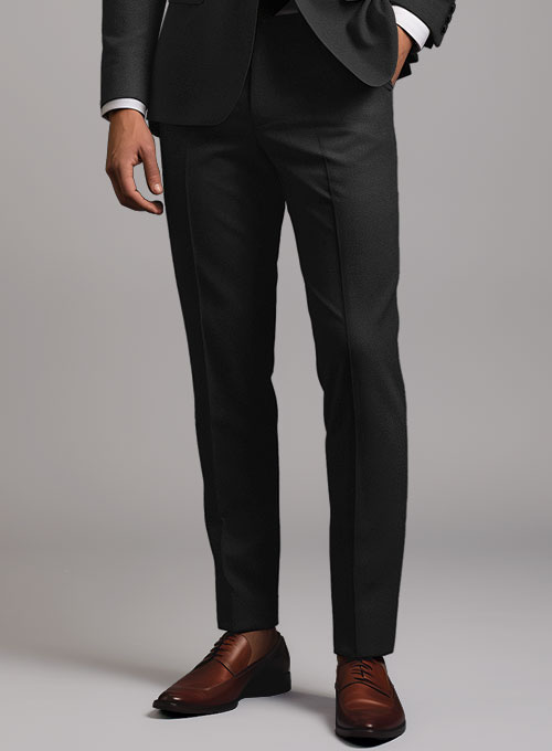 Stretch Black Wool Pants - Click Image to Close