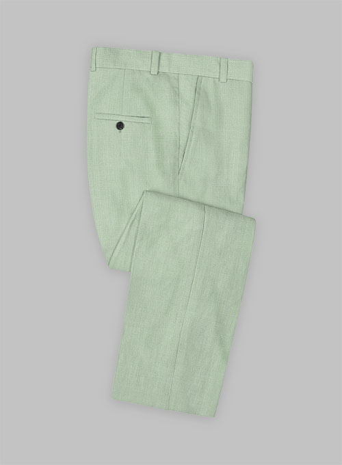 Tropical Sea Green Cotton Linen Pants