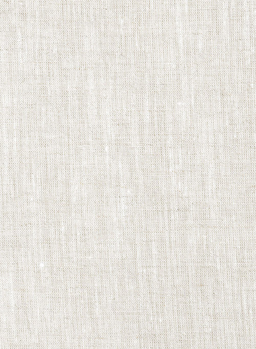 Tropical Beige Pure Linen Pants - Click Image to Close