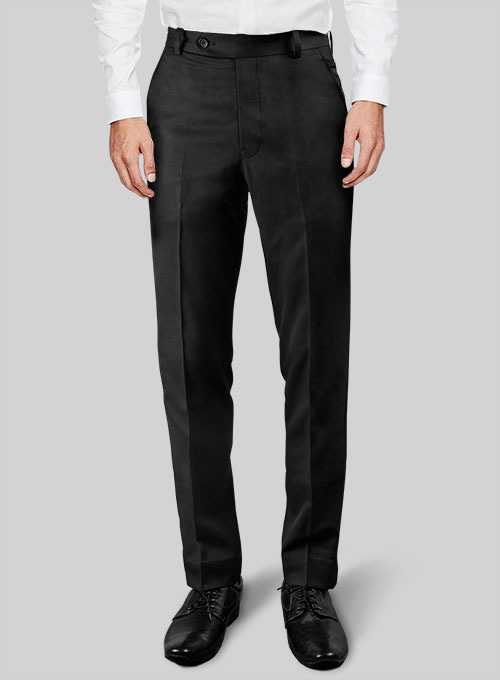 BOSS - Slim-fit tuxedo trousers in virgin-wool serge