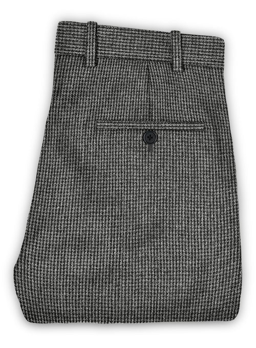 Vintage Gray Macro Weave Tweed Pants