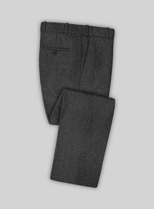 Vintage Dark Gray Weave Tweed Pants