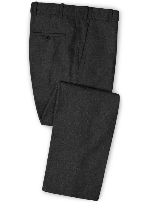 Vintage Rope Weave Charcoal Tweed Pants