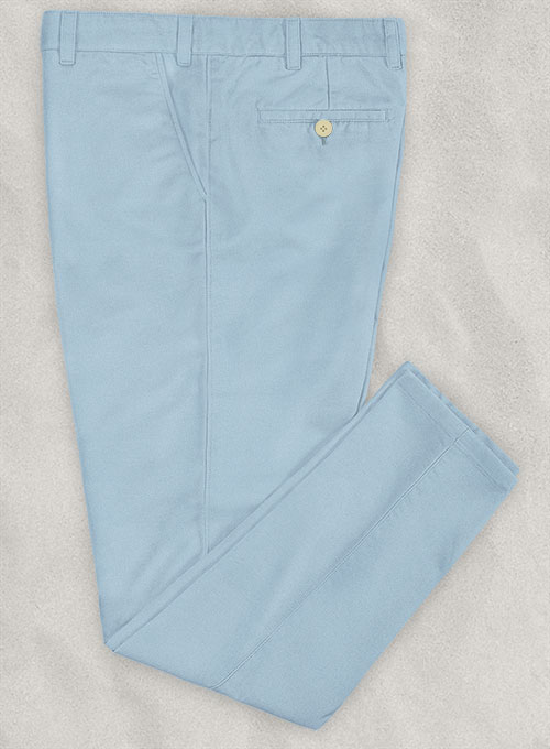 Stretch Summer Weight Steel Blue Chino Pants
