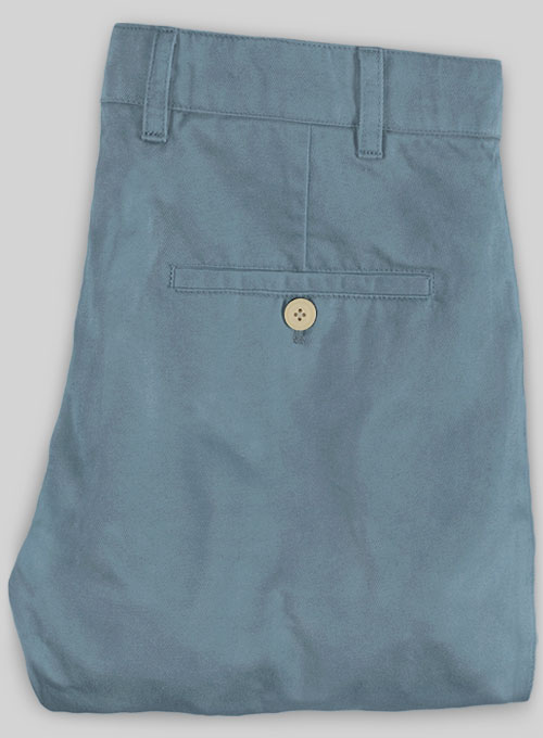 Nord Blue Feather Cotton Canvas Stretch Chino Pants - Click Image to Close