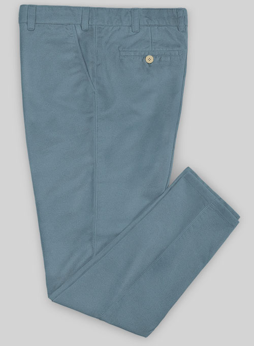 Nord Blue Feather Cotton Canvas Stretch Chino Pants