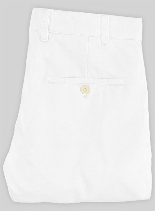 White Stretch Chino Pants - Click Image to Close