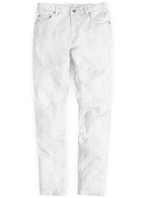 White Thick Corduroy Jeans - 8 Wales : Made To Measure Custom Jeans For ...