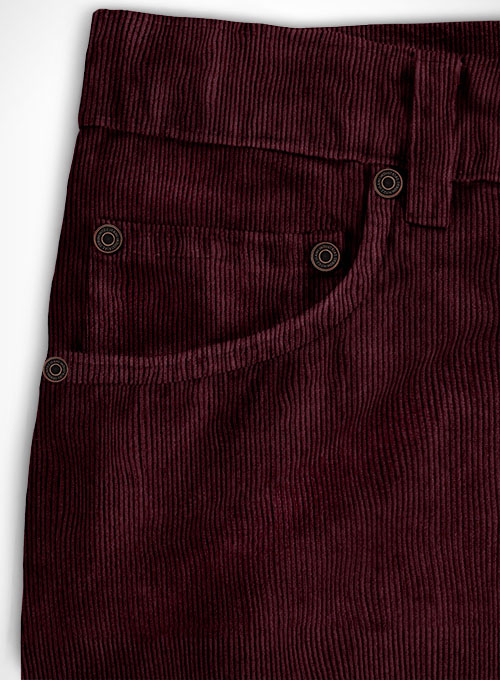 Wine Corduroy Jeans