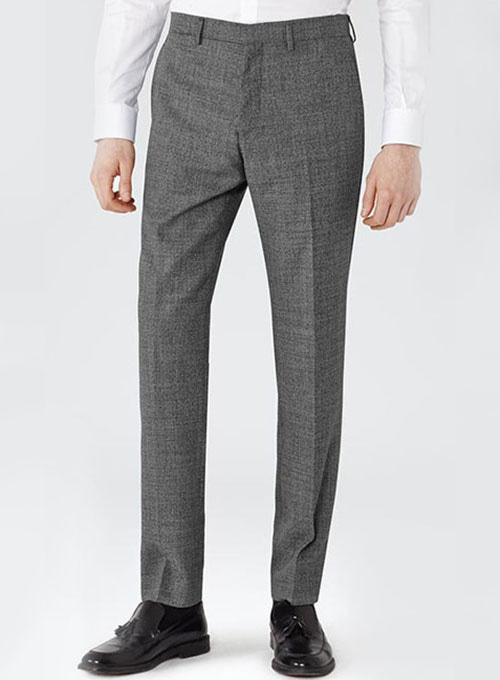 Luxurious Wool Medium Grey Suit Pants – Tomasso Black