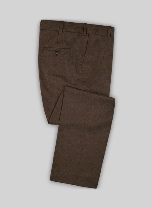 Worsted Brown Wool Pants