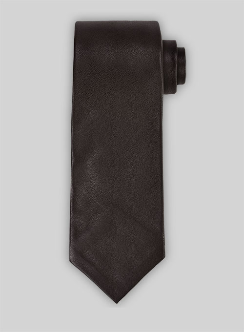 Dark Brown Leather Tie