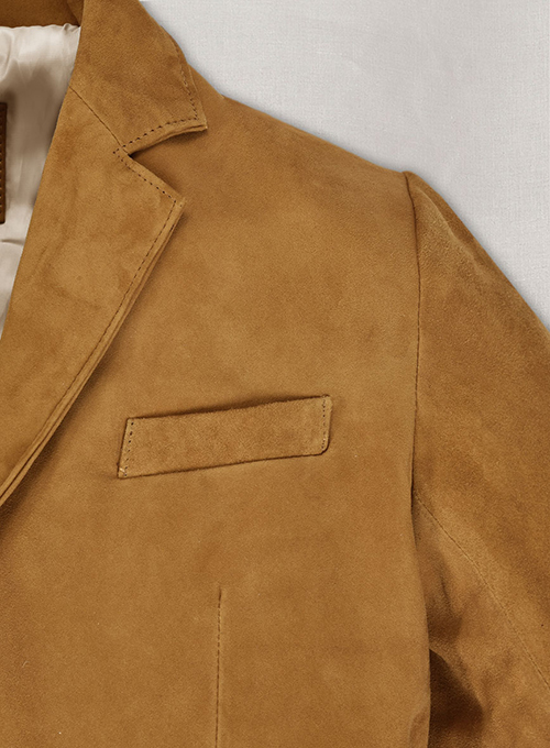 Ginger Brown Suede Leather Blazer