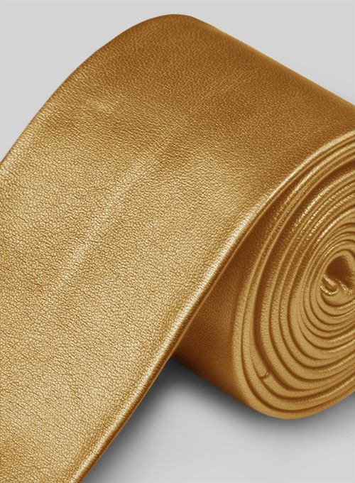 Golden Leather Tie