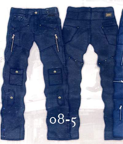 Designer Denim Cargo Jeans - Style 08-5