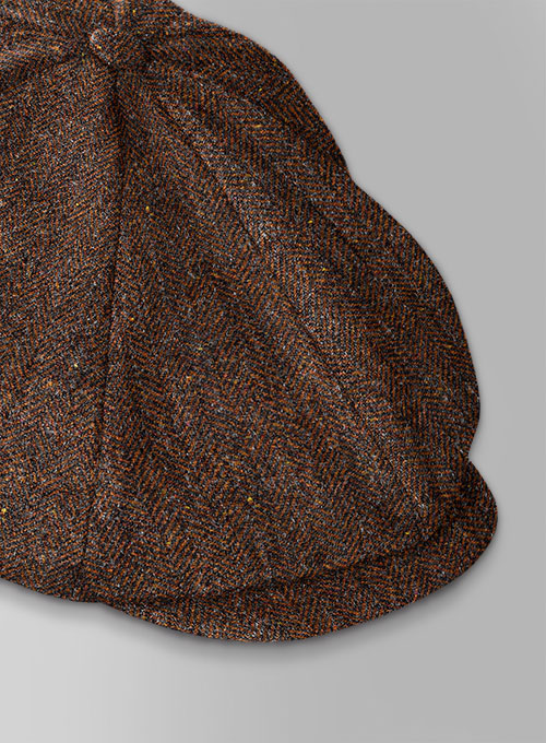 Haberdasher Wine Tweed Newsboy Cap