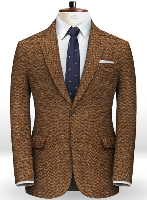 red herringbone coat