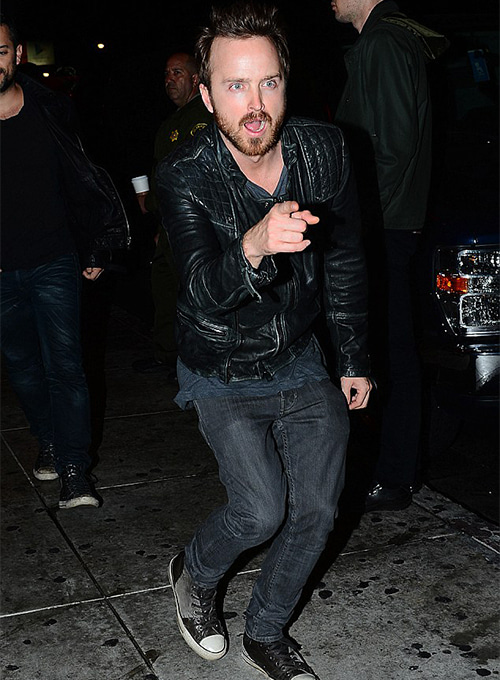 Aaron Paul Arcade Fire Concert Leather Jacket - Click Image to Close