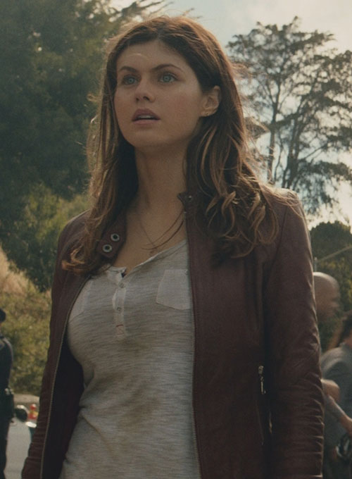 Alexandra Daddario San Andreas Leather Jacket - Click Image to Close