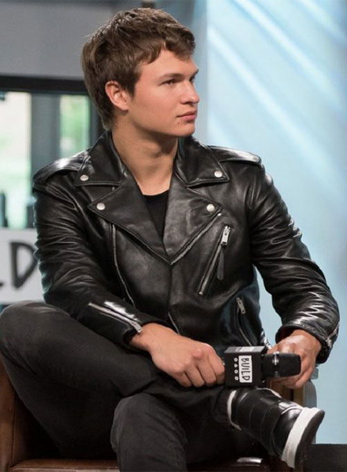 Ansel Elgort Leather Jacket #2