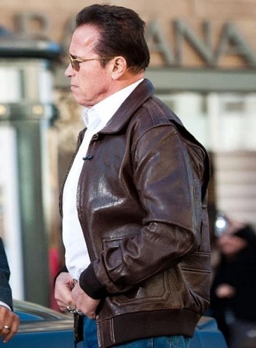Arnold Schwarzenegger The Last Stand Leather Jacket - Click Image to Close
