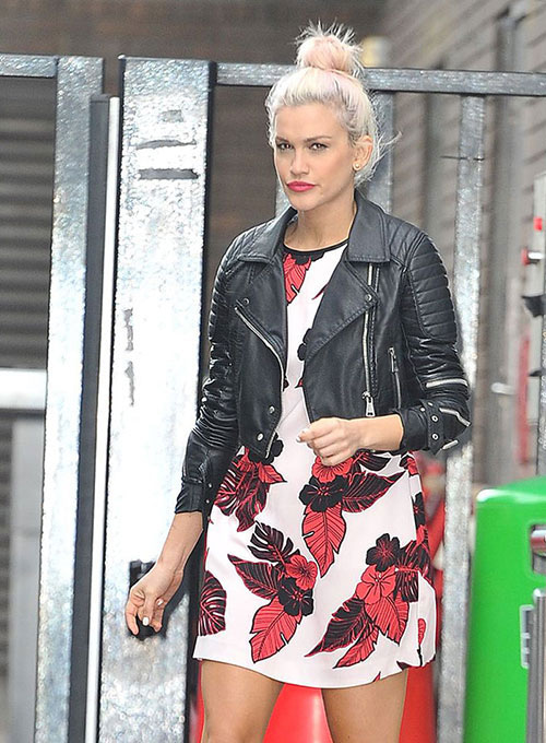 Ashley Roberts Leather Jacket #1 - Click Image to Close