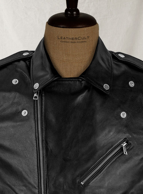 Basic Studded Leather Jacket