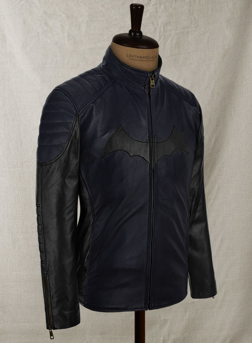 Batman Begins Christian Bale Leather Jacket - Click Image to Close