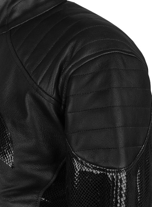 Thick Goat Black Batman Begins Christian Bale Leather Jacket - Click Image to Close