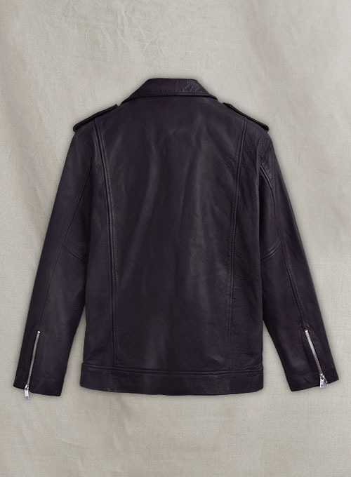 Beast Purple Biker Leather Jacket