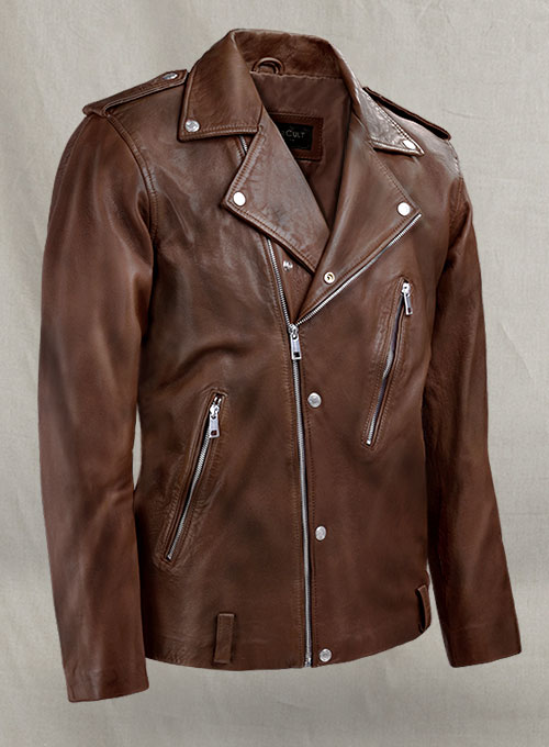 Beast Spanish Brown Biker Leather Jacket