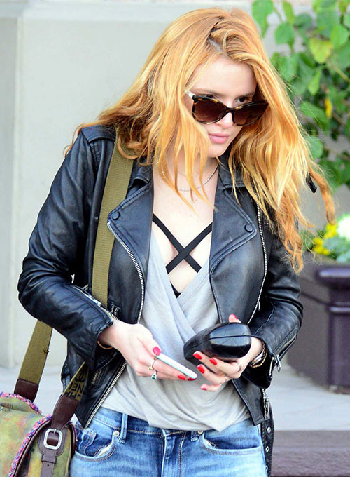 Bella Thorne Leather Jacket - Click Image to Close