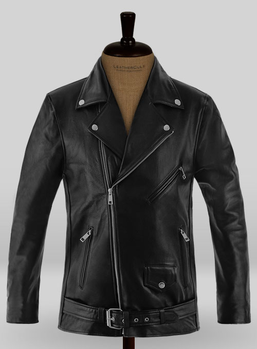 Pure Leather Biker Jacket #1 - Click Image to Close