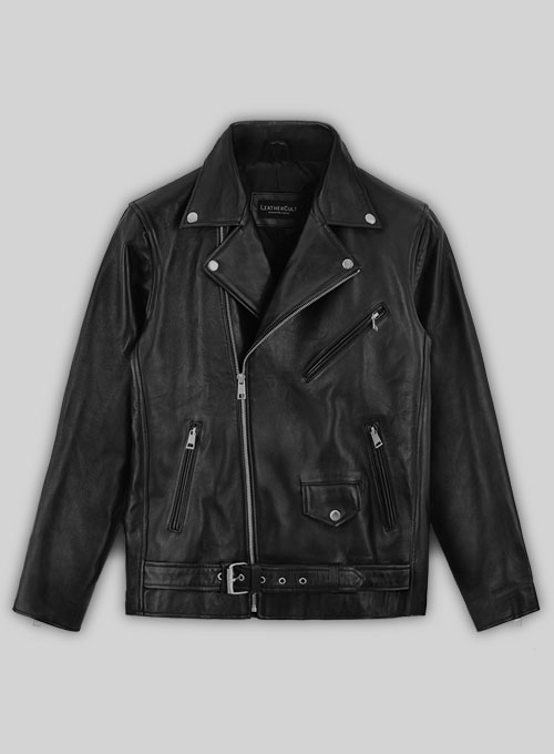 Pure Leather Biker Jacket #1 - Click Image to Close