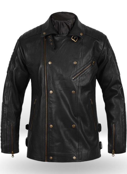 Leather Biker Jacket #444 - Click Image to Close