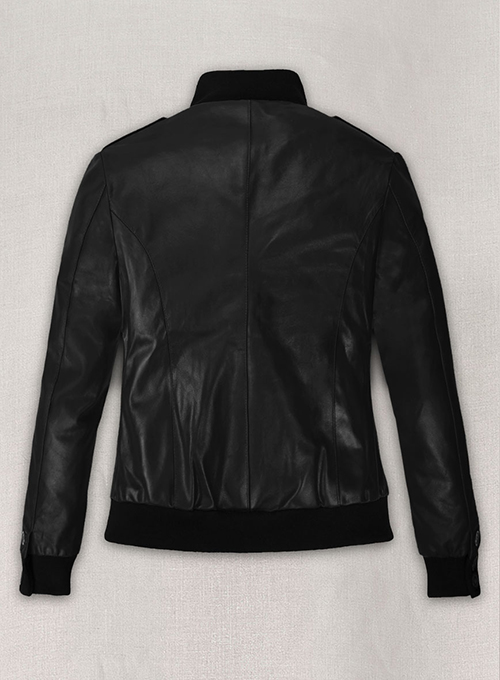 Black Amy Adams Leather Jacket - Click Image to Close