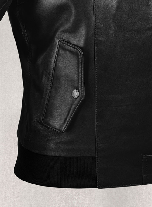 Black Amy Adams Leather Jacket - Click Image to Close
