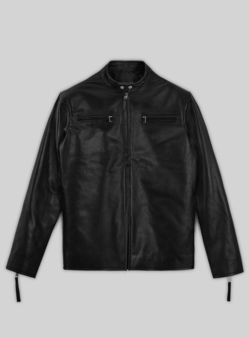 Black Bradley Cooper Burnt Leather Jacket - Click Image to Close