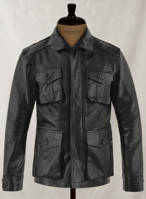 Black Jensen Ross Ackles Supernatural Season 7 Leather Jacket