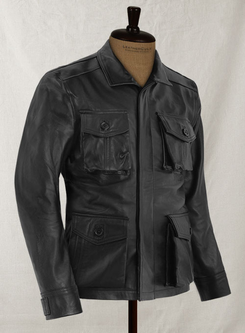 Black Jensen Ross Ackles Supernatural Season 7 Leather Jacket