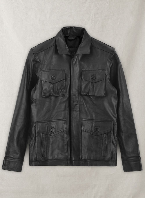 Black Jensen Ross Ackles Supernatural Season 7 Leather Jacket - Click Image to Close