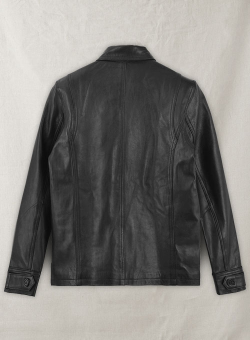 Black Jensen Ross Ackles Supernatural Season 7 Leather Jacket - Click Image to Close