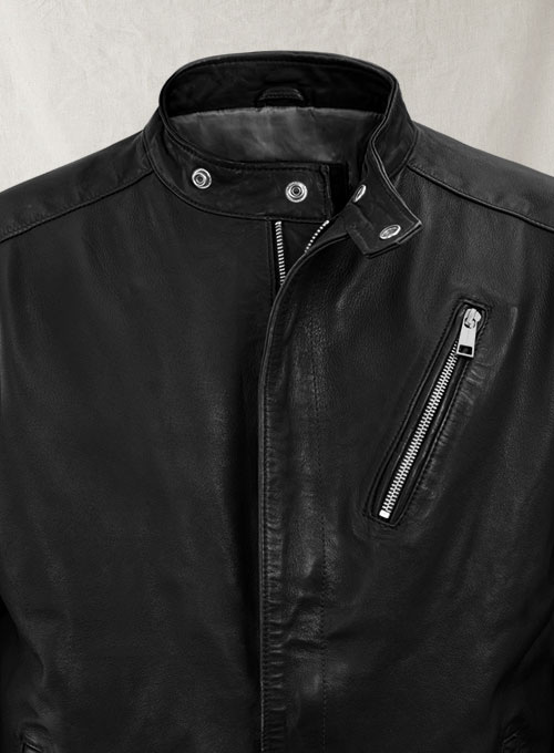 Motorad Black Biker Leather Jacket - Click Image to Close