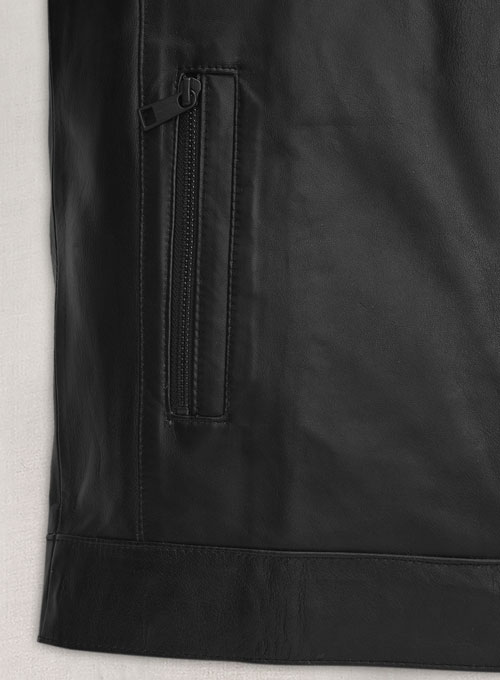Black Vin Diesel Leather Jacket #2 - Click Image to Close